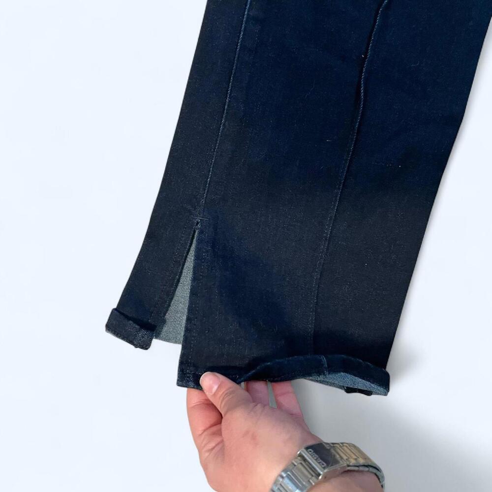 dark blue denim express skyscraper mid rise size 12 - Picture 2 of 8